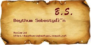 Beythum Sebestyén névjegykártya