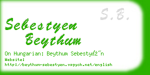 sebestyen beythum business card
